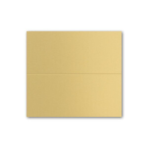 75x Tischkarten in Gold (Irisierend) - 4,5 x 10 cm - blanko - Doppel-Karten - als Platzkarten und Namenskarten für Hochzeit und Feste