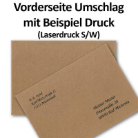 10x sehr schweres Vintage Kraftpapier Falt-Karten SET mit Um