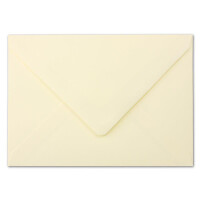 50 Brief-Umschläge Creme - DIN C5 - gefüttert - 90 g/m² - 16,2 x 22,9 cm - Nassklebung mit spitzer Klappe - hochwertige Kuverts - von GUSTAV NEUSER