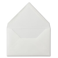 150 Stück Vintage Briefumschläge - Büttenpapier - B6 11,8 x 18,2 cm - Diplomaten Format - Naturweiß (Weiß) halbmatt - Nassklebung