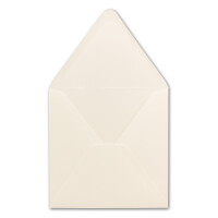 Briefumschläge Quadratisch 15 x 15 cm - Creme-Weiß  - 250 Stück - Für ganz besondere Anlässe - 120 g/m² - Nassklebung