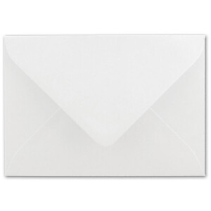 25x Kuverts in Weiß - Brief-Umschläge in DIN B6 - 12,5 x 17,6 cm geripptes Papier - weißes Seidenfutter für Weihnachten & festliche Anlässe
