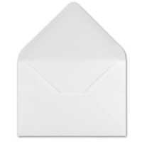 25x Kuverts in Weiß - Brief-Umschläge in DIN B6 - 12,5 x 17,6 cm geripptes Papier - weißes Seidenfutter für Weihnachten & festliche Anlässe