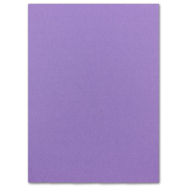 100 STÜCK Leinen- Karton DIN A4 - 29,7 x 21,0 cm Violett 240 g/m² Bastel-karton Ton-karton Ton-Papier Foto-Karton