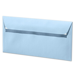 ARTOZ 100x Briefumschläge DIN Lang Pastellblau 100 g/m² selbstklebend - DL 224x114 mm - Kuvert ohne Fenster - Umschläge mit Haftklebung Abziehstreifen