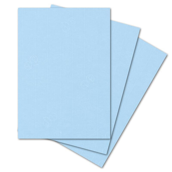 ARTOZ 75x Briefpapier - Pastellblau DIN A4 297 x 210 mm - Edle Egoutteur-Rippung - Hochwertiges Designpapier Urkundenpapier