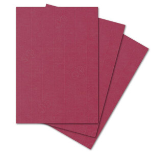 ARTOZ 75x Briefpapier - Purpur-Rot DIN A4 297 x 210 mm - Edle Egoutteur-Rippung - Hochwertiges Designpapier Urkundenpapier