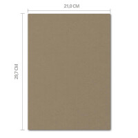 ARTOZ 75x Briefpapier - Taupe DIN A4 297 x 210 mm - Edle Egoutteur-Rippung - Hochwertiges Designpapier Urkundenpapier