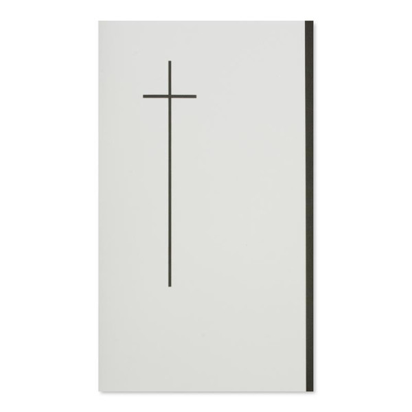 25x Trauerkarten mit schwarzem Kreuz, Doppel-Karten DIN Lang 11,4 x 19,5 cm - 180 g/m², Faltkarten Trauer-Anzeigen
