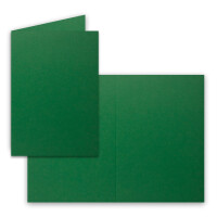 60x Faltkarten Set mit Briefumschlägen DIN A6 / C6 - Dunkelgrün (Grün) - 14,8 x 10,5 cm (105 x 148) - Doppelkarten Set - Serie FarbenFroh