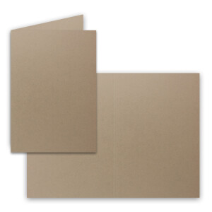 60x Faltkarten Set mit Briefumschlägen DIN A6 / C6 - Cappuccino (Braun) - 14,8 x 10,5 cm (105 x 148) - Doppelkarten Set - Serie FarbenFroh