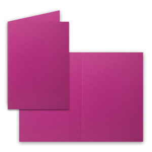 80x Faltkarten Set mit Briefumschlägen DIN A6 / C6 - Amarena (Pink) - 14,8 x 10,5 cm (105 x 148) - Doppelkarten Set - Serie FarbenFroh