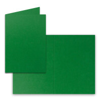 80x Faltkarten Set mit Briefumschlägen DIN A6 / C6 - Tannengrün (Grün) - 14,8 x 10,5 cm (105 x 148) - Doppelkarten Set - Serie FarbenFroh
