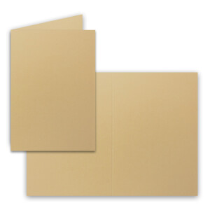 100x Faltkarten Set mit Briefumschlägen DIN A6 / C6 - Karamel (Braun) - 14,8 x 10,5 cm (105 x 148) - Doppelkarten Set - Serie FarbenFroh