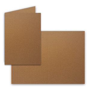 100x Faltkarten Set mit Briefumschlägen DIN A6 / C6 - Kastanienbraun (Braun) - 14,8 x 10,5 cm (105 x 148) - Doppelkarten Set - Serie FarbenFroh
