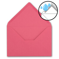 100x Faltkarten Set mit Briefumschlägen DIN A6 / C6 - Flamingo (Pink) - 14,8 x 10,5 cm (105 x 148) - Doppelkarten Set - Serie FarbenFroh