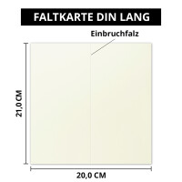 250x Faltkartenset inklusive Briefumschläge in DIN Lang