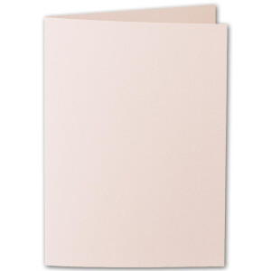 ARTOZ 25x DIN B6 Faltkarten - apricot (Rosa) gerippt 120 x 169 mm Klappkarten blanko - Karten zum selbstgestalten mit 220 g/m² edle Egoutteur-Rippung - Serie 1001
