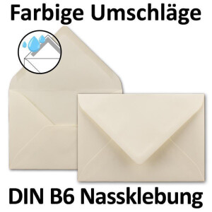 150x DIN B6 Faltkarten-Set - Vanille - 115 x 170 mm - 11,5 x 17 cm - Doppelkarten mit Umschlägen und Einleger-Papier - FarbenFroh by GUSTAV NEUSER