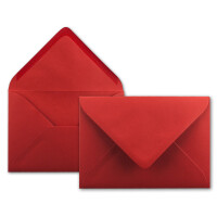 25x Kartenset DIN A6 inkl. Briefumschlägen & extra Einlegeblätter - Blanko Klappkarten in Rosen-Rot im DIN A6 Format - Karten zum Selbstgestalten für Einladungen und Grüße