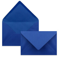 25x Kartenset DIN A6 inkl. Briefumschlägen & extra Einlegeblätter - Blanko Klappkarten in Royal-Blau im DIN A6 Format - Karten zum Selbstgestalten für Einladungen und Grüße
