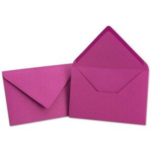 25x Kartenset DIN A6 inkl. Briefumschlägen & extra Einlegeblätter - Blanko Klappkarten in Amarena im DIN A6 Format - Karten zum Selbstgestalten für Einladungen und Grüße