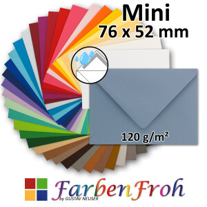 Mini Briefumschlag - spitze Klappe - Nassklebung - 7,6 x...