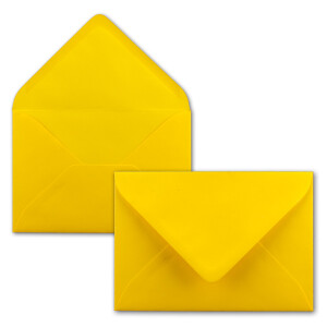 25 Mini Brief-Umschläge - Honig-Gelb - 5,2 x 7,6 cm - Miniatur Kuverts mit Nassklebung für Blumen-Grüße, Grußkarten, Anhänger & Geld-Geschenke - FarbenFroh by GUSTAV NEUSER