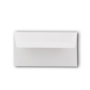 75 Briefumschläge Weiß - DIN Lang - gefüttert mit rotem Seidenpapier - 22 x 11 cm - Nassklebung, gerade Klappe - Ideal für Einladungen und Grüße zu Geburtstag und Weihnachten