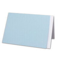 150x Karten-Set DIN B6 - 12 x 17 cm - 120 x 170 mm - Falt-Karten mit Brief-Umschlägen & Einlege-Blättern - Gerippte Struktur Oberfläche - Hellblau - Vintage Einladungskarten