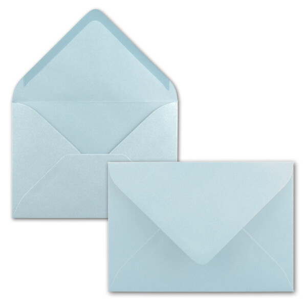25 Mini Brief-Umschläge - Hell-Blau - 5,2 x 7,6 cm - Miniatur Kuverts mit Nassklebung für Blumen-Grüße, Grußkarten, Anhänger & Geld-Geschenke - FarbenFroh by GUSTAV NEUSER