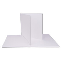 100x Quadratisches Faltkarten Set 15 x 15 cm - mit Briefumschlägen & Einlegeblätter & Schmuckband - Dunkel-Grün - für Einladungskarten, Hochzeit, Weihnachten - von GUSTAV NEUSER