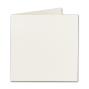 200x Quadratisches Faltkarten Set 15 x 15 cm - mit Briefumschlägen & Einlegeblätter & Schmuckband - Natur-Weiß - für Einladungskarten, Hochzeit, Weihnachten - von GUSTAV NEUSER