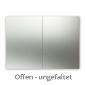 DIN A5 Faltkarten - Silber - 50 Stück - Einladungskarten - Menükarten - Kirchenheft - Blanko - 14,8 x 21 cm - Marke FarbenFroh by Gustav Neuser