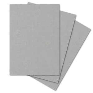ARTOZ 75x Bastelpapier - Graphit-Grau - DIN A4 297 x 210 mm - 220 Gramm pro m² - Edle Egoutteur-Rippung - Hochwertiges Designpapier Urkundenpapier Bastelkarton