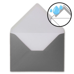 100 x Faltkarten-Set DIN A5 - Silber Metallic  inkl. Umschlägen DIN C5 und passenden Einlegeblättern in Weiß - blanko Klappkarten 14,8 x 21 cm
