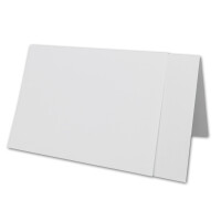 300x Karten-Set DIN B6 - 12 x 17 cm - 120 x 170 mm - Falt-Karten mit Brief-Umschlägen & Einlege-Blättern - Gerippte Struktur Oberfläche - Weiß - Vintage Einladungskarten