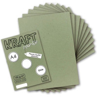 50 Blatt Vintage Kraftpapier in Grün DIN A4 120g grünes Recycling-Papier, komplett ökologischer Brief-Bogen - Briefpapier UmWelt by GUSTAV NEUSER