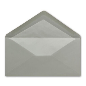 150 x DIN Lang Briefumschläge - Hell-Grau mit weißem Seidenfutter - 11x22 cm - 80 g/m² - ideal für Einladungen, Weihnachtskarten, Glückwunschkarten aus der Serie Farbenfroh