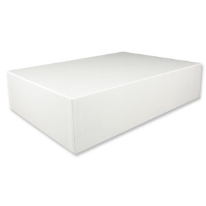 Hochwertige Aufbewahrungs- und Geschenkboxen - 20 Stück - DIN A4 - Weiß bezogen - 302 x 213 x 70 mm