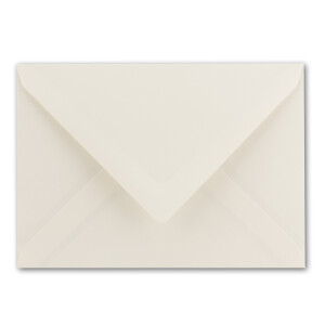 Kuverts in Naturweiß - 50 Stück - Brief-Umschläge DIN C6 - 114 x 162 mm - 11,4 x 16,2 cm - Naßklebung - matte Oberfläche & Gold-Metallic Fütterung - ohne Fenster - für Einladungen