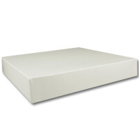 2x Quadratische Aufbewahrungs- und Geschenk-Schachtel in Grau - 24 x 24 x 4 cm - Stülp-Schachtel mit Deckel - Ideal als Fotobox und Geschenkbox