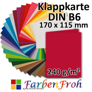 für Drucker geeignet! 11,5 x 17 cm Hellblau 75 Faltkarten B6 sehr formstabil Premium QUALITÄT Qualitätsmarke: NEUSER FarbenFroh!!