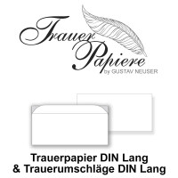 Trauer-Serie - Einzelkarte mit Umschlag DIN Lang