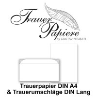 Trauer-Serie - Umschlag DIN Lang mit Brief DIN A4