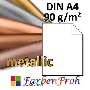 DIN A4 Papierbogen metallic einseitig - 29,7 x 21,0 cm -...