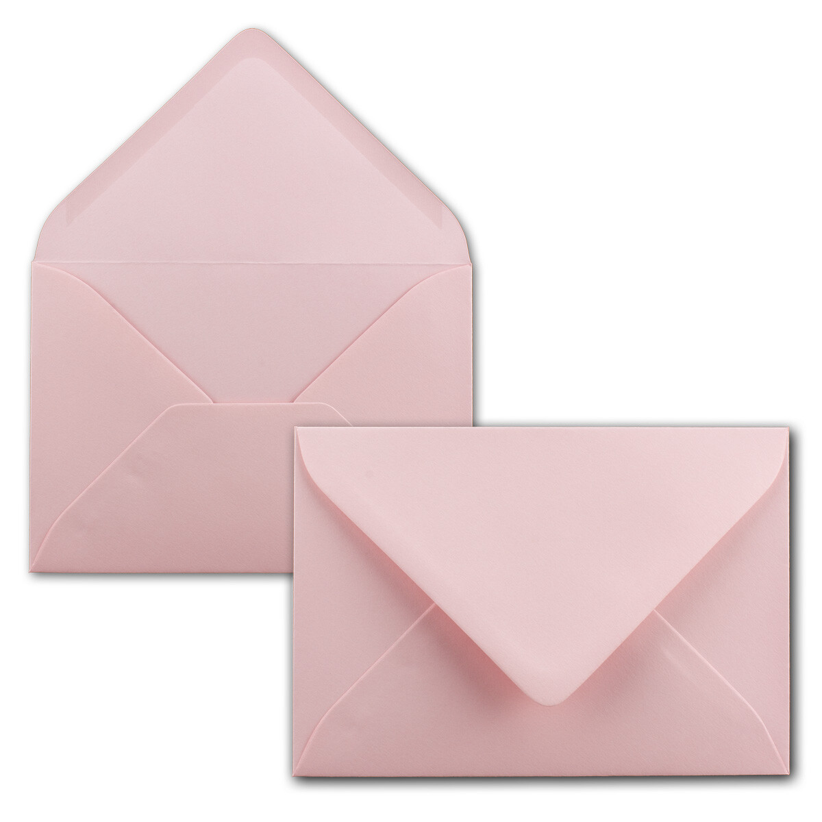 10 Briefumschläge Mit Karten Im Set - Rosa, 7 X 11 Cm