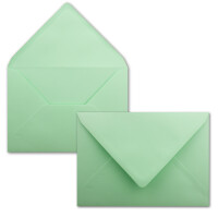 Briefumschläge in Mintgrün- 25 Stück - DIN C5 Kuverts 22,0 x 15,4 cm - Nassklebung ohne Fenster - Weihnachten, Grußkarten - Serie FarbenFroh