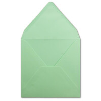 300x Quadratische Briefumschläge in Mintgrün (Grün) - 15,5 x 15,5 cm - ohne Fenster, mit Nassklebung - 110 g/m² - Für Einladungskarten zu Hochzeit, Geburtstag und mehr - Serie FarbenFroh