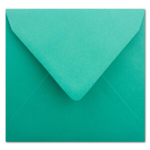 200x Quadratische Briefumschläge in Pazifikblau (Blau) - 15,5 x 15,5 cm - ohne Fenster, mit Nassklebung - 110 g/m² - Für Einladungskarten zu Hochzeit, Geburtstag und mehr - Serie FarbenFroh